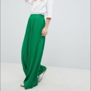 Green Wide Leg Trousers NWOT